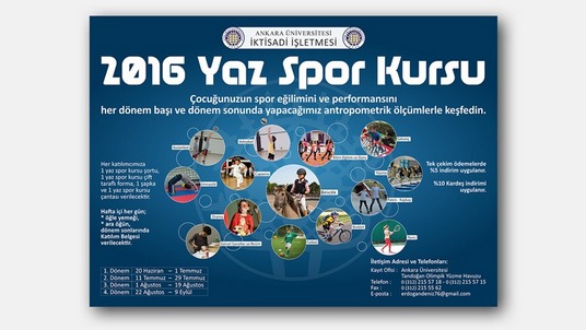 Ankara Üniversitesi 2016 Yaz Spor Kursu billboardu
