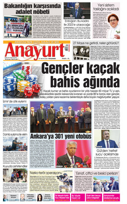 1. page of the Anayurt newspaper dated May 27, 2021