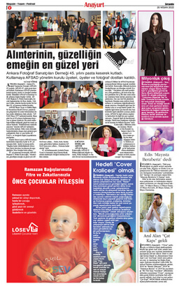 Anayurt gazetesinin 20 Nisan 2022 tarihli 2. sayfası