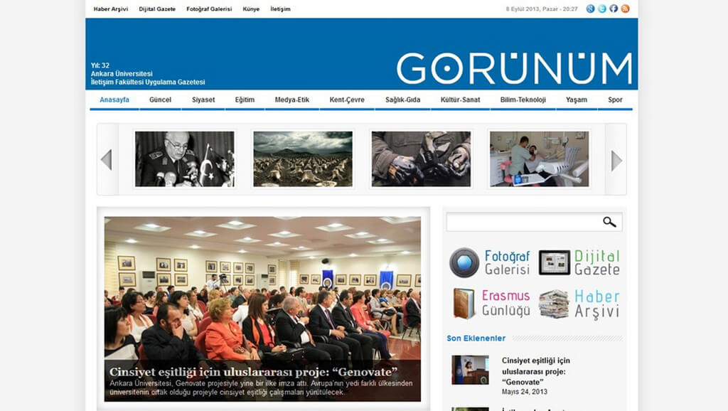 Website of Görünüm newspaper