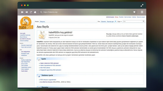 habeRSS projesinin wiki sayfası