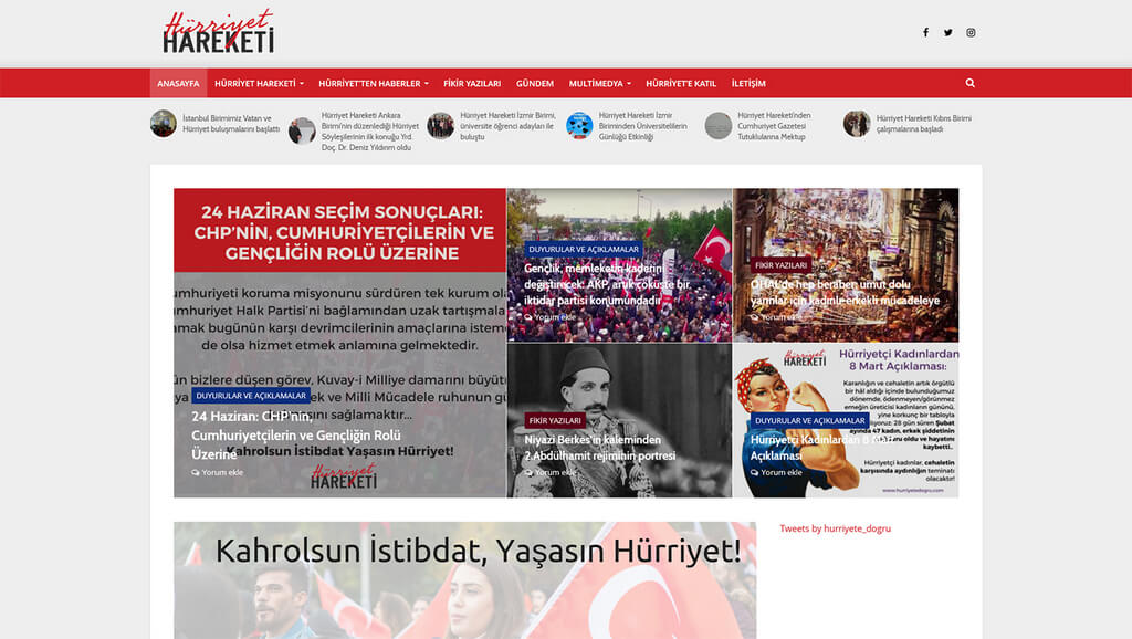 The website of Freedom Movement