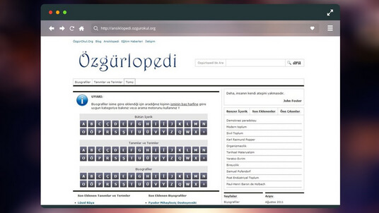 ÖzgürOkul.Org's encyclopedia site: Özgürlopedi